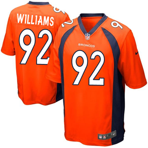 Men's Game Sylvester Williams Nike Jersey Orange Home - #92 NFL Denver Broncos